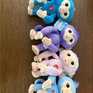 Sparkle Plush Monkey Toy - Blue, Purple, Pink Options